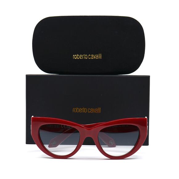 NEW ROBERTO CAVALLI SRC017M 9EZX SHINY RED GREY AUTHENTIC SUNGLASSES - Picture 4 of 10